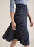 Ex Famous Store Collection Jersey Polka Dot Midi Skater Skirt Sizes 8-24