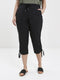 Ex Evans Black / Khaki Cotton Cropped Trousers