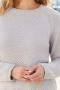 Ex Bon Marche Textured Pale Lilac Knitwear Jumper