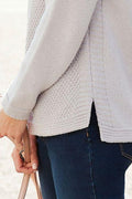 Ex Bon Marche Textured Pale Lilac Knitwear Jumper