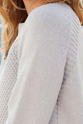 Ex Bon Marche Textured Pale Lilac Knitwear Jumper