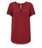 Ex Chainstore Burgundy Metal Trim Choker Neck Sleeveless Top