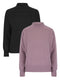 Ex C&A Ladies Glitter Turtleneck Jumper In Lilac & Black