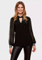 Ex Dorothy Perkins Black Choker Neck Top Blouse