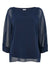 Ex Wallis Navy Blue Overlay Blouse Top