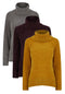 Ladies High Neck Roll Neck Chenille Soft Feel Jumper 3 Colours