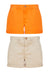 Ex George Ladies Relaxed Cotton Chino Shorts In Beige & Orange