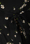 Ex Wallis Black Floral Print Capped Sleeve Summer Dress