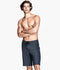 Ex H&M Navy Blue Swimshorts Fly Zip Waist Size S-XL