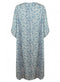 Ex M&CO Blue Floral Longline Kimono Kaftan Floral Print