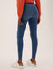 Ex Famous Store High Waisted Jeggings In Grey And Blue