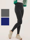 Ex Famous Store High Waisted Jeggings In Grey And Blue