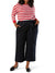 Ex Levi Straus Signature Plus Wide Leg Pull On Crop Trouser