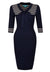 Ex Fever London Lowell Knitted Dress Navy/Cream RRP £69.95