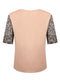Ex Famous Store Short Sleeve Lace Detail Top
