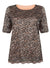 Ex Famous Store Short Sleeve Lace Detail Top