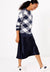 Ex Famous Store Checked Relaxed Fit Diamond Argyl Jumper Blue
