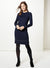 Ex Famous Store Collection Spotted Long Sleeve Shift Dress
