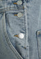 Ex Monki Ladies Ciara Organic Cotton Dungarees Bleach Wash RRP £55
