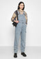 Ex Monki Ladies Ciara Organic Cotton Dungarees Bleach Wash RRP £55