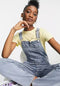 Ex Monki Ladies Ciara Organic Cotton Dungarees Bleach Wash RRP £55