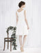 Ex Monsoon Primrose Floral embroidery Dress Ivory