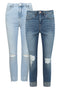 Ex Chainstore Skinny Ripped Knee Blue Jeans