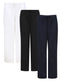 Ladies Linen Blend Tie Belt Straight Leg Trouser 3 Colour