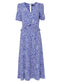 Ex Wallis Blue Pebble Spot Print Midi Dress