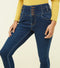 Ex Chainstore Petite Yazmin Blue 26in High Waist Skinny Jeans