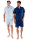 Harvey James Mens Woven Poly Cotton Short Pyjamas