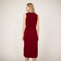 Red Utility Drawstring Midi Dress