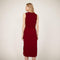 Red Utility Drawstring Midi Dress