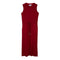 Red Utility Drawstring Midi Dress