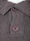 Mens Black Button Up Collared Neck Knitwear Jumper Black / Grey