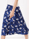 Ex Famous Store Collection Jersey Floral Print A-Line Skirt Sizes 8-24