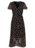 Ex Wallis Black Polka Dot Print Wrap Midi Dress