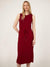 Red Utility Drawstring Midi Dress