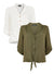 Ex Wallis Washed Tie Hem V Neck Shirt Blouse In 3 Colours