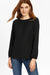 Ex Wallis Black Button Shoulder Long Sleeve Blouse