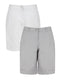 Ladies Cotton 5 Pocket Shorts In White or Grey