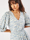 Ladies Zebra Print Gathered Waist Maxi Puff Sleeve Dress
