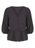 Ladies V Neck Button Front Detail 3/4 Sleeve Blouse