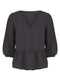 Ladies V Neck Button Front Detail 3/4 Sleeve Blouse