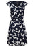 Angel Eye Navy Butterfly Print Fully Lined Party Occasion Dress